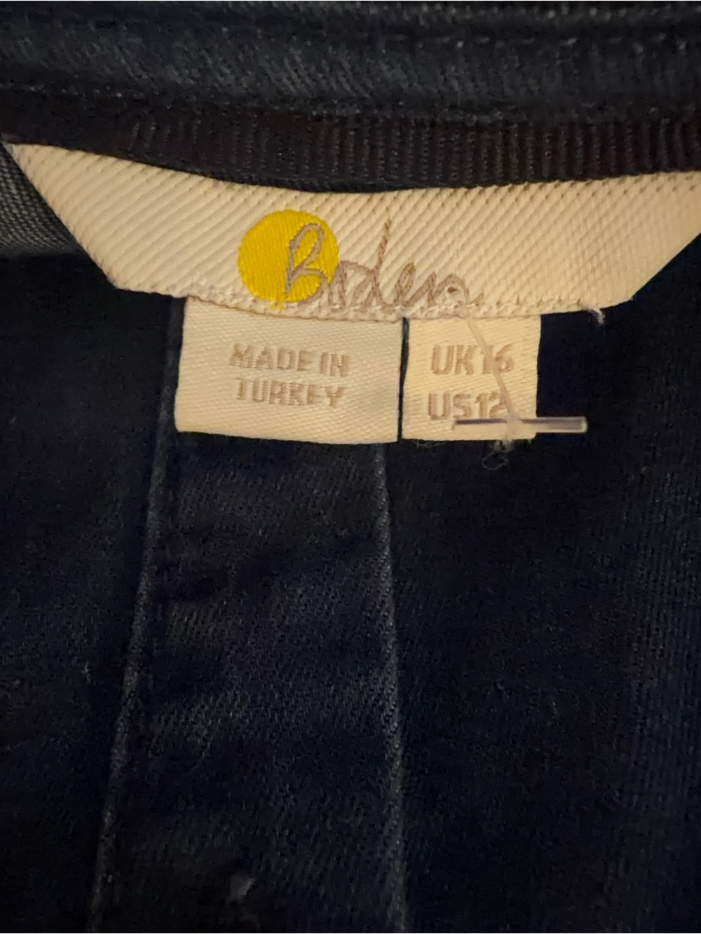 Boden Blue Denim Smocked Yoke Button-Down Shirt - Picture 2 of 8